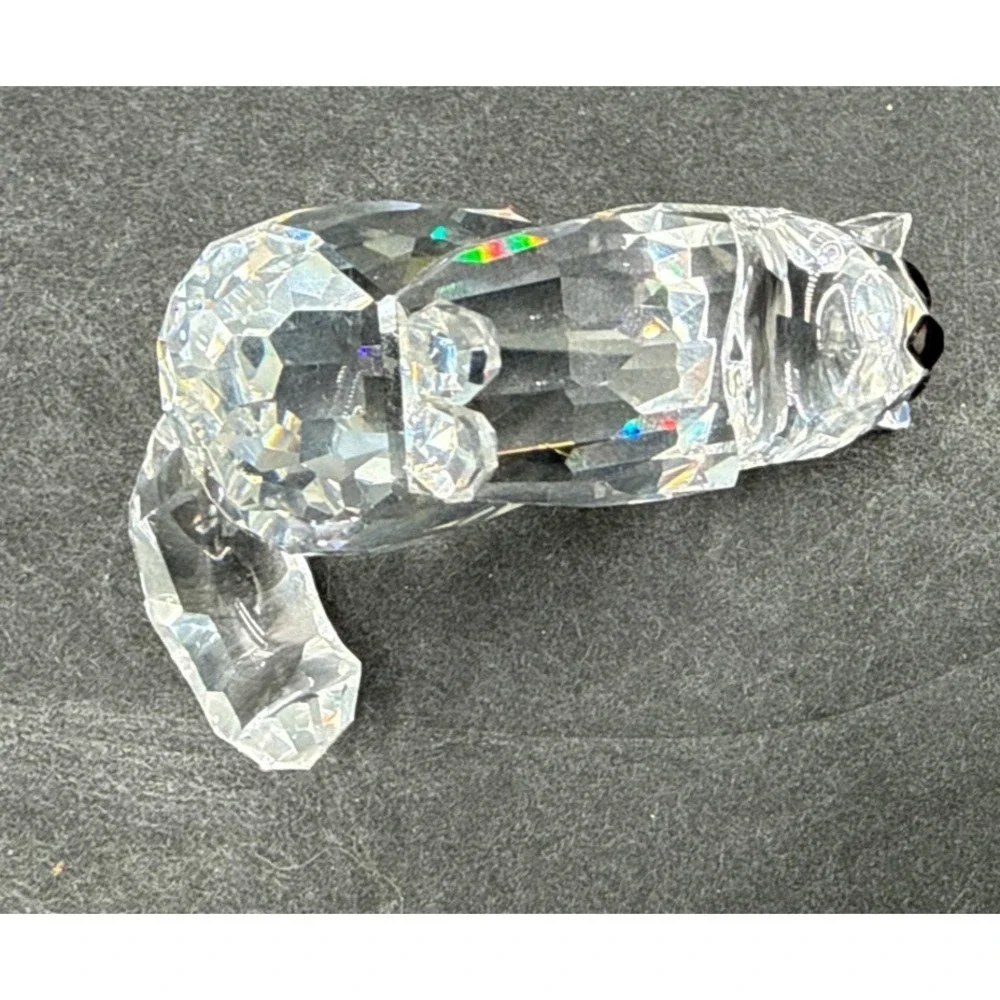 Vtg 2006 Swarovski Sitting Cat Crystal Kitten. Retired‎ Stamped Swan No Box